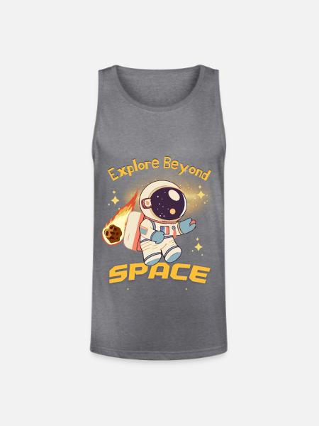 Explore the Space - Unisex Tri-Blend Organic Tank - heather gray