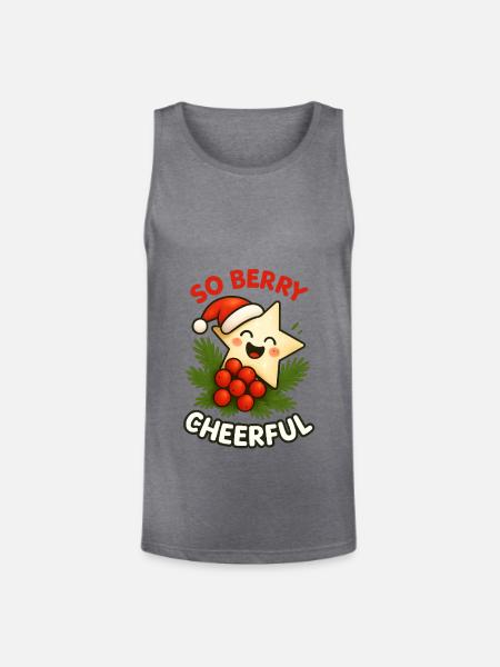 So Berry Cheerful - Unisex Tri-Blend Organic Tank - heather gray