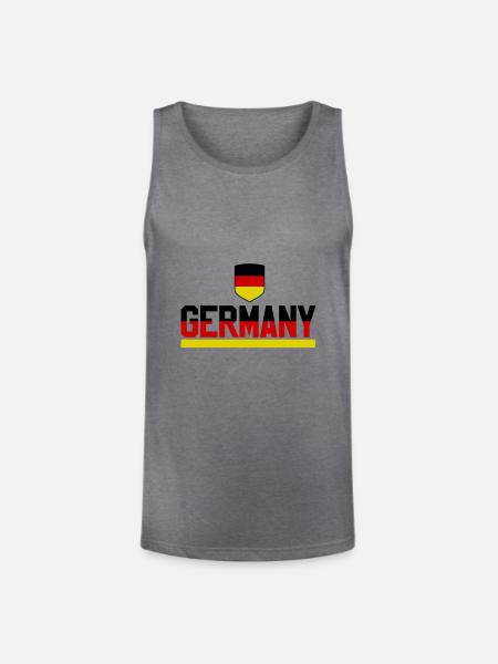 Germany Soccer - Unisex Tri-Blend Organic Tank - heather gray