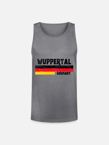 Wuppertal Germany - Unisex Tri-Blend Organic Tank - heather gray