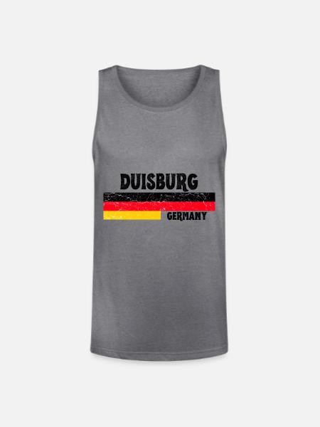 Duisburg Germany - Unisex Tri-Blend Organic Tank - heather gray