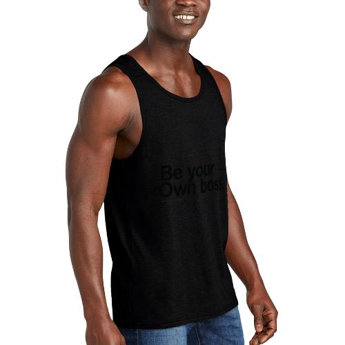 Boss in black - Unisex Tri-Blend Organic Tank
