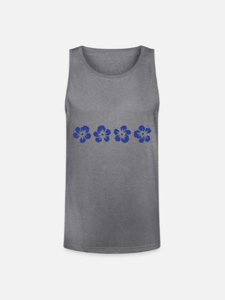 hawaii hibiscus flower - Unisex Tri-Blend Organic Tank - heather gray