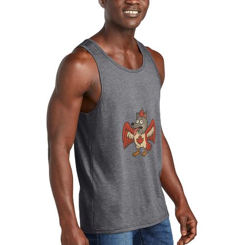 Maple-Mad Wolfbird – Quirky Canadian Creature - Unisex Tri-Blend Organic Tank