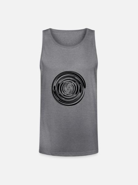 Abstract Vortex 17 - Unisex Tri-Blend Organic Tank - heather gray