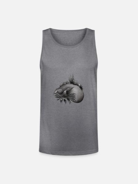 prehistoric axolotl - Unisex Tri-Blend Organic Tank - heather gray