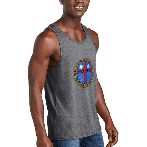 Five Solas Faith Hope Love Shirt–Christian Symbols - Unisex Tri-Blend Organic Tank