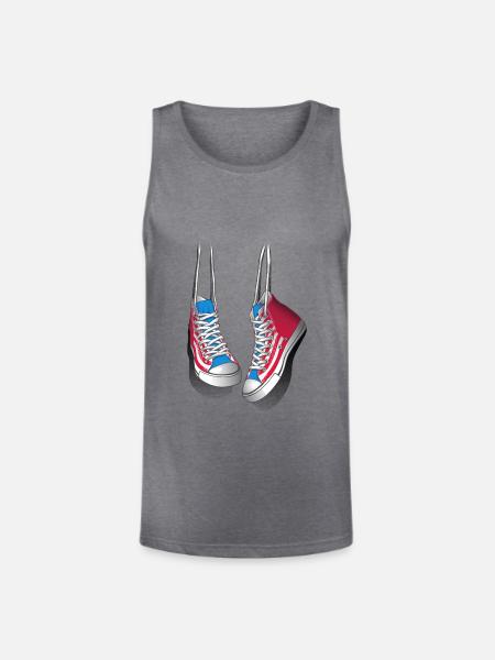 Hanging sneakers - Unisex Tri-Blend Organic Tank - heather gray