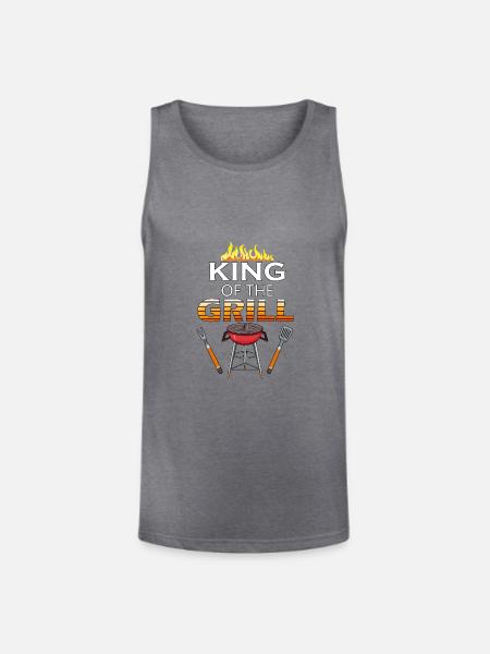 KING OF THE GRILL - Unisex Tri-Blend Organic Tank - heather gray