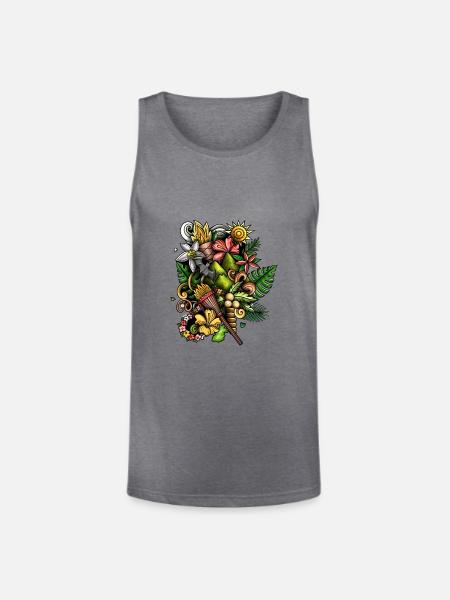 Lunar Dreamcatcher - Unisex Tri-Blend Organic Tank - heather gray