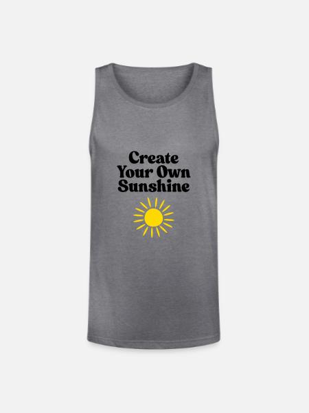 Vivid Sunburst Emblem Design - Unisex Tri-Blend Organic Tank - heather gray