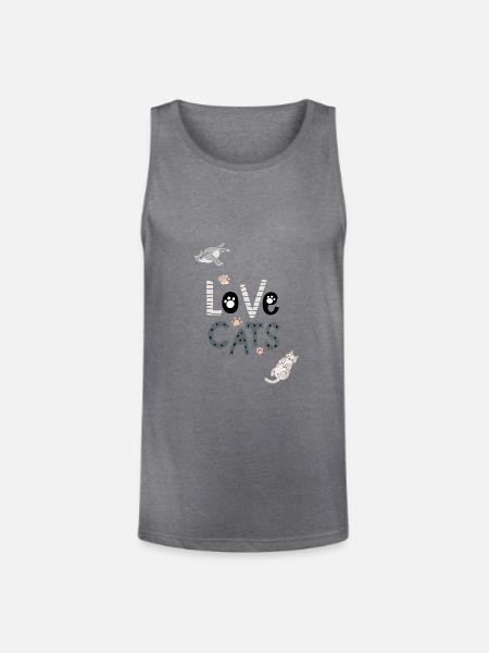 cat lovers - Unisex Tri-Blend Organic Tank - heather gray