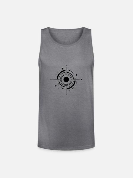 Cosmic Target Ring Emblem - Unisex Tri-Blend Organic Tank - heather gray