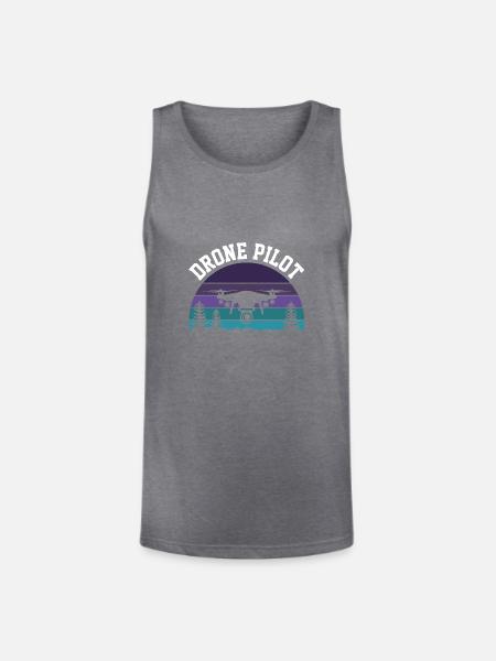 Drone Pilot - Unisex Tri-Blend Organic Tank - heather gray