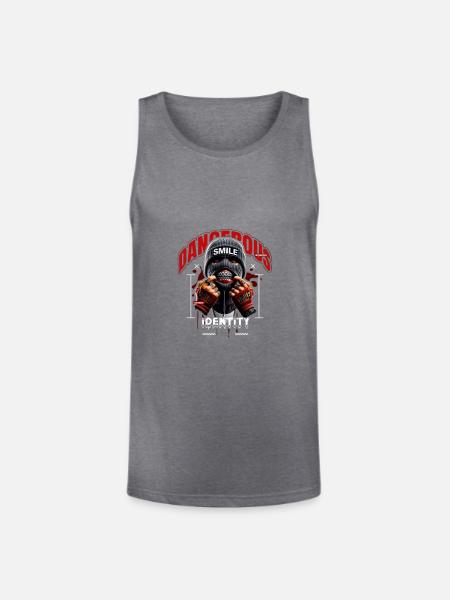 Grave Smile - Unisex Tri-Blend Organic Tank - heather gray