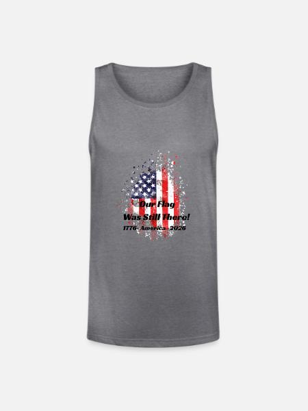 Our Flag Was Still There! - Unisex Tri-Blend Organic Tank - heather gray