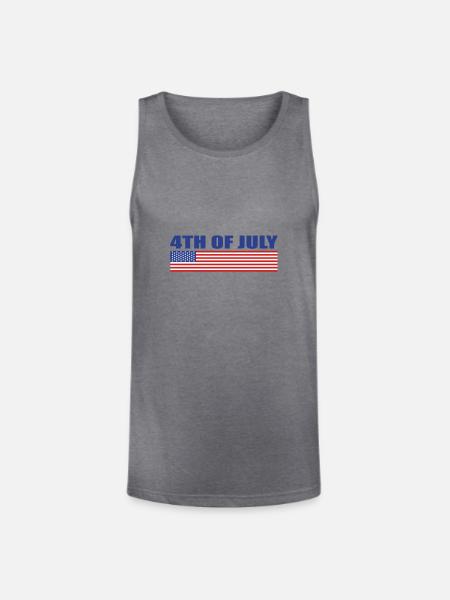 4Th Of July - Unisex Tri-Blend Organic Tank - heather gray