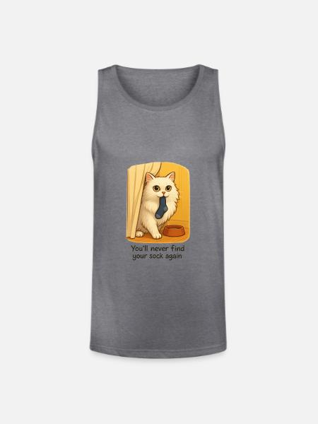 The Sock Thief - Unisex Tri-Blend Organic Tank - heather gray