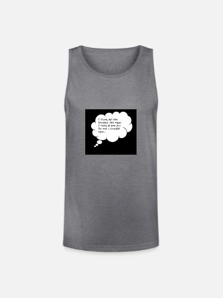 Thought Cloud Love Script - Unisex Tri-Blend Organic Tank - heather gray