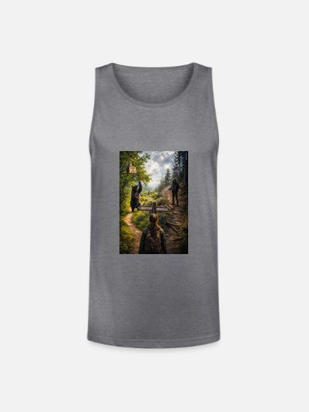 Choose the bear - Unisex Tri-Blend Organic Tank - heather gray