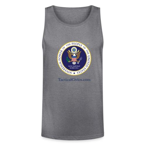 The People's Seal with blue url - Unisex Tri-Blend Organic Tank