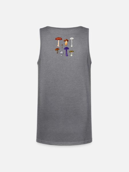 Poisonous Mushrooms - Unisex Tri-Blend Organic Tank - heather gray