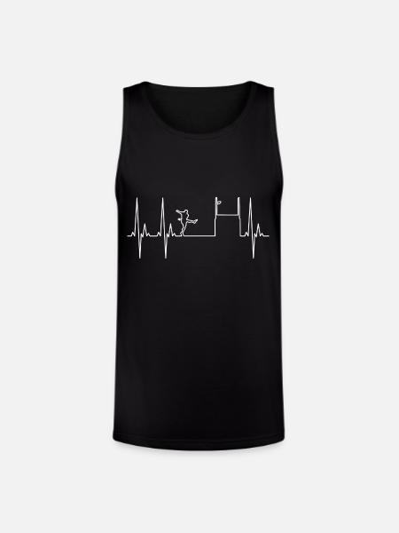 Rugby on ECG Pulse - Unisex Tri-Blend Organic Tank - black