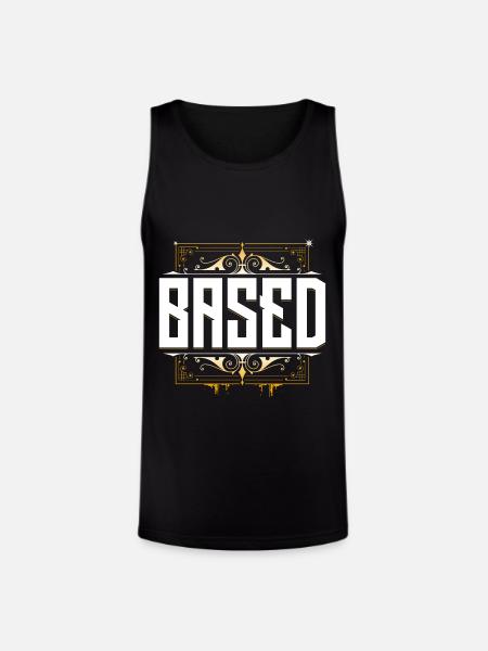 Based - KekW - Omegalul - Twitch - Unisex Tri-Blend Organic Tank - black