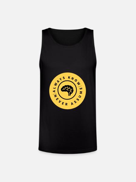 Always Know Never Assume Badge - Unisex Tri-Blend Organic Tank - black