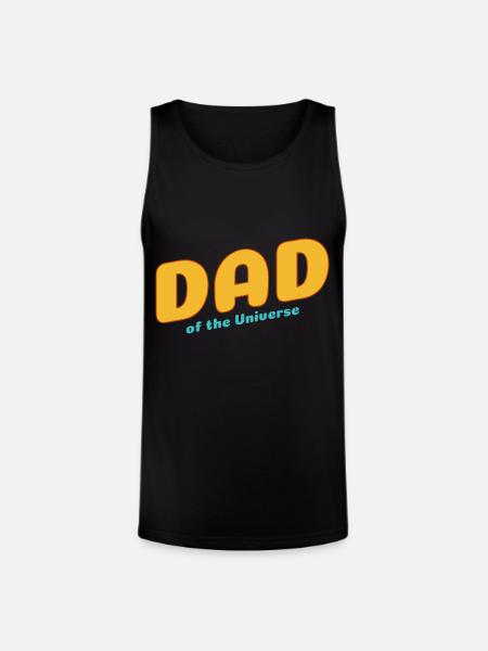 Dad of the Universe - Unisex Tri-Blend Organic Tank - black