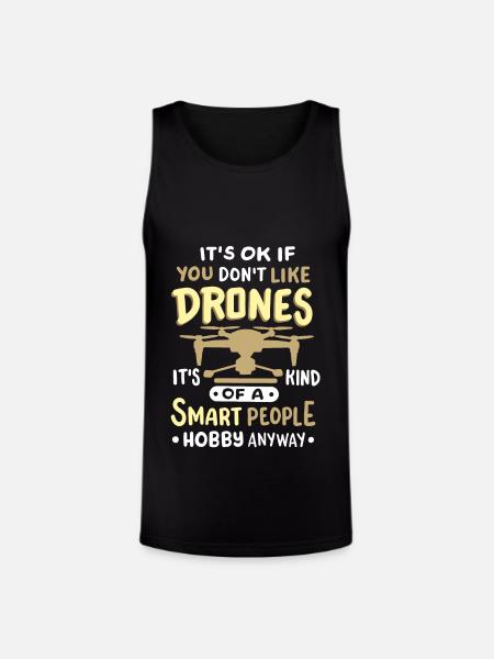 Drones Quadcopter RC Drone Pilot - Unisex Tri-Blend Organic Tank - black