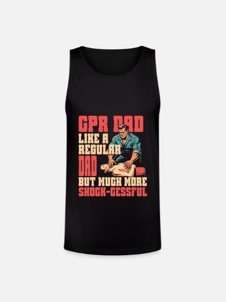 CPR Instructor Dad Paramedic - Unisex Tri-Blend Organic Tank - black