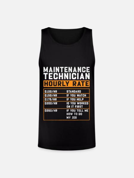 Maintenance Technician Hourly Rate - Unisex Tri-Blend Organic Tank - black