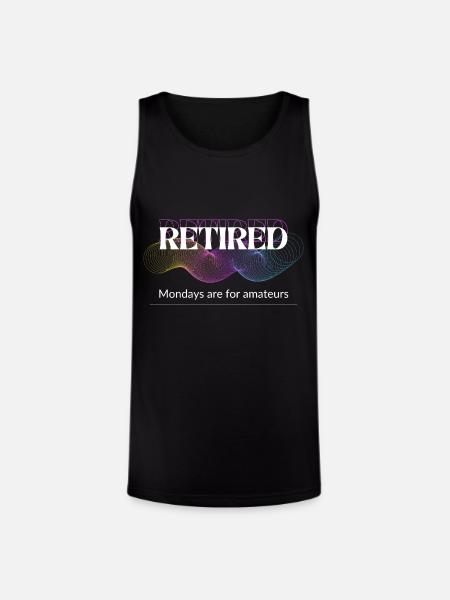 Unique Retirement Gift - Unisex Tri-Blend Organic Tank - black