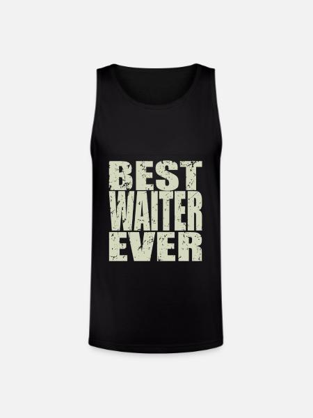 Best Waiter Ever Waiter Gift - Unisex Tri-Blend Organic Tank - black