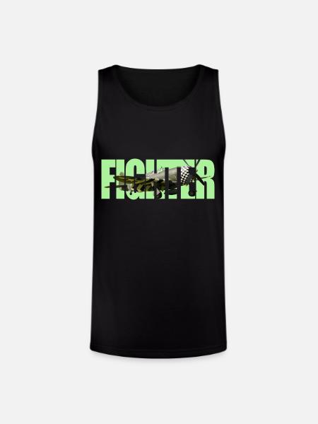 Fighter P-47 Thunderbolt - Unisex Tri-Blend Organic Tank - black