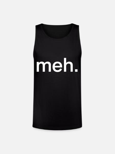 Pastel Meh Typography - Unisex Tri-Blend Organic Tank - black