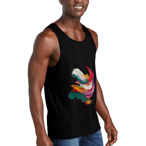 Colorful brushstrokes - Unisex Tri-Blend Organic Tank