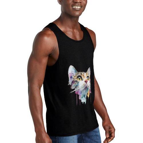 Chromatic Cat Splash - Unisex Tri-Blend Organic Tank