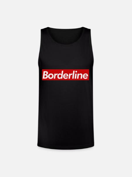 Borderline Logo - Unisex Tri-Blend Organic Tank - black