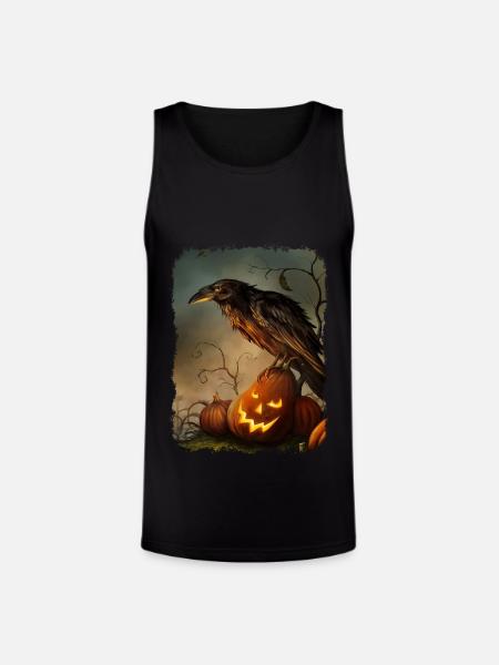 Samhain Raven - Unisex Tri-Blend Organic Tank - black