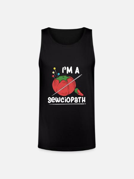 Sewing Quilting Gifts Woman - Unisex Tri-Blend Organic Tank - black