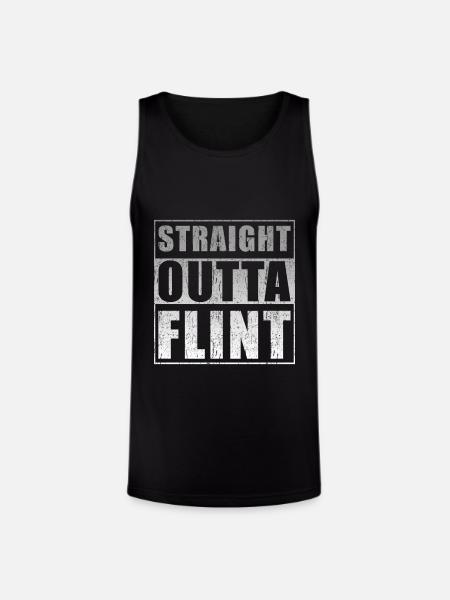 Straight Outta Flint - Unisex Tri-Blend Organic Tank - black