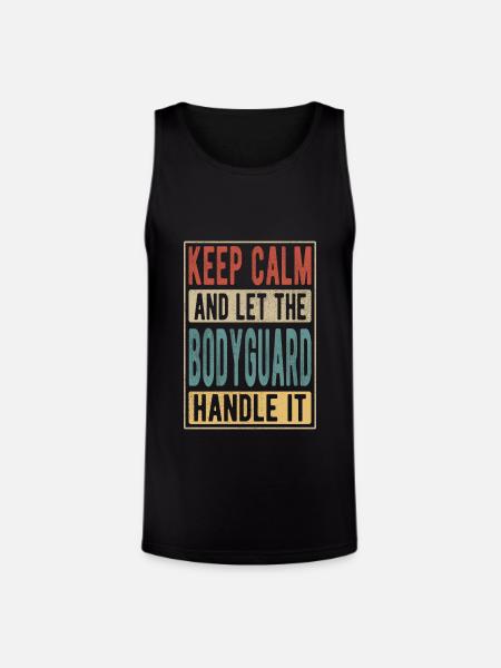 Bodyguard Retro Gift - Unisex Tri-Blend Organic Tank - black