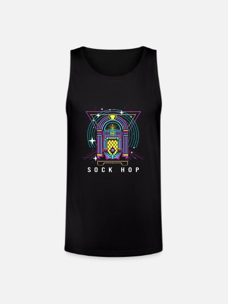 Dance Party Sock Hop - Unisex Tri-Blend Organic Tank - black