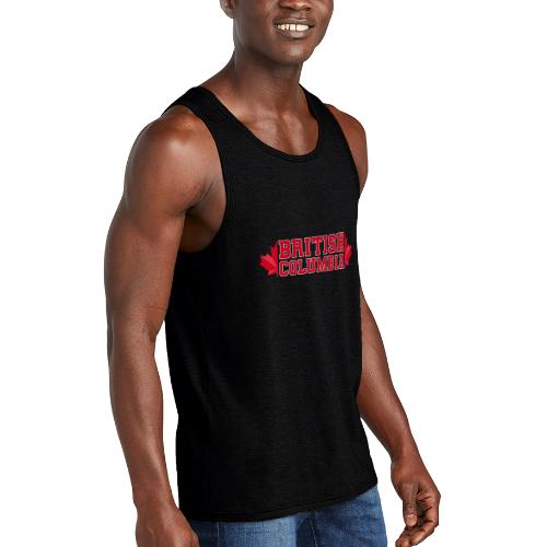 British Columbia with maple leaf - Unisex Tri-Blend Organic Tank