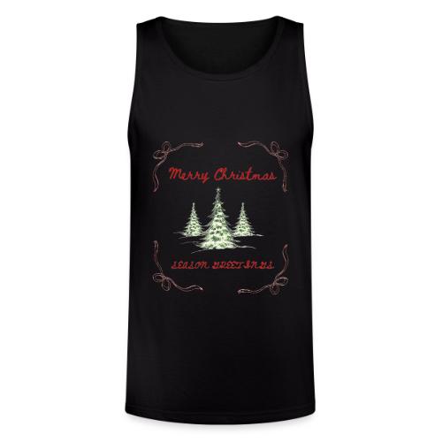 Beautiful Green Christmas Tree Graphic - Unisex Tri-Blend Organic Tank