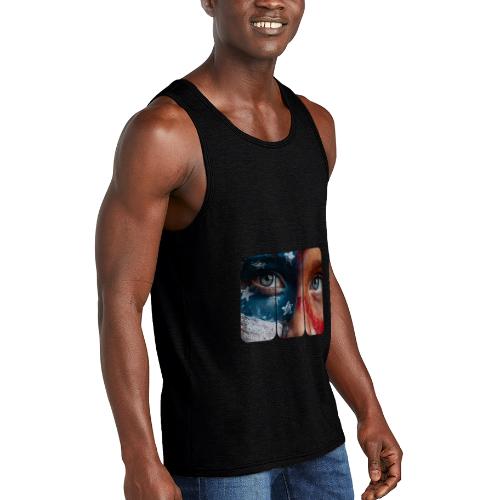 USA: Star-Spangled Glance - Unisex Tri-Blend Organic Tank