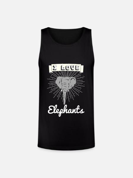 Elephant - Unisex Tri-Blend Organic Tank - black