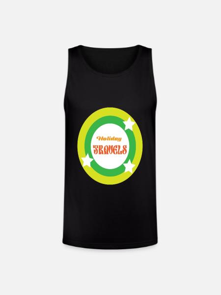 HOLIDAY TRAVELS t-shirt. - Unisex Tri-Blend Organic Tank - black